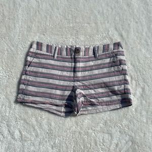 Pink Striped Lien Short